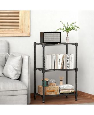 3-Tier Steel Shelving Unit, Versatile for Home & Office, Adjustable, Easy Assembly