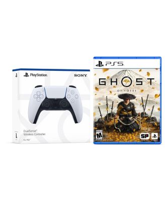 PlayStation 5 DualSense Wireless Controller White with Ghost of Yotei Bundle