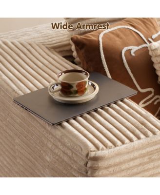 No Assembly Required Cloud Sectional Sofa, L-Shape Couch Chaise Lounge with Deep Seat and Wide Armrest for Living Room Bedroom