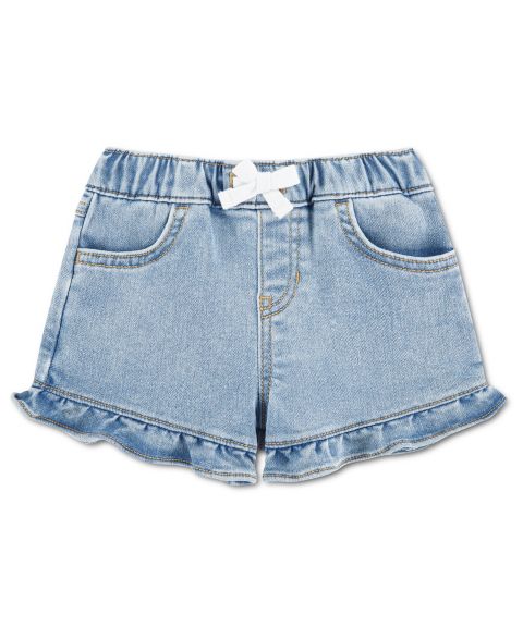 Шорты abercrombie kids Pull-On Denim Ruffle Shorts для девочек-малышей, цвет: Twirl