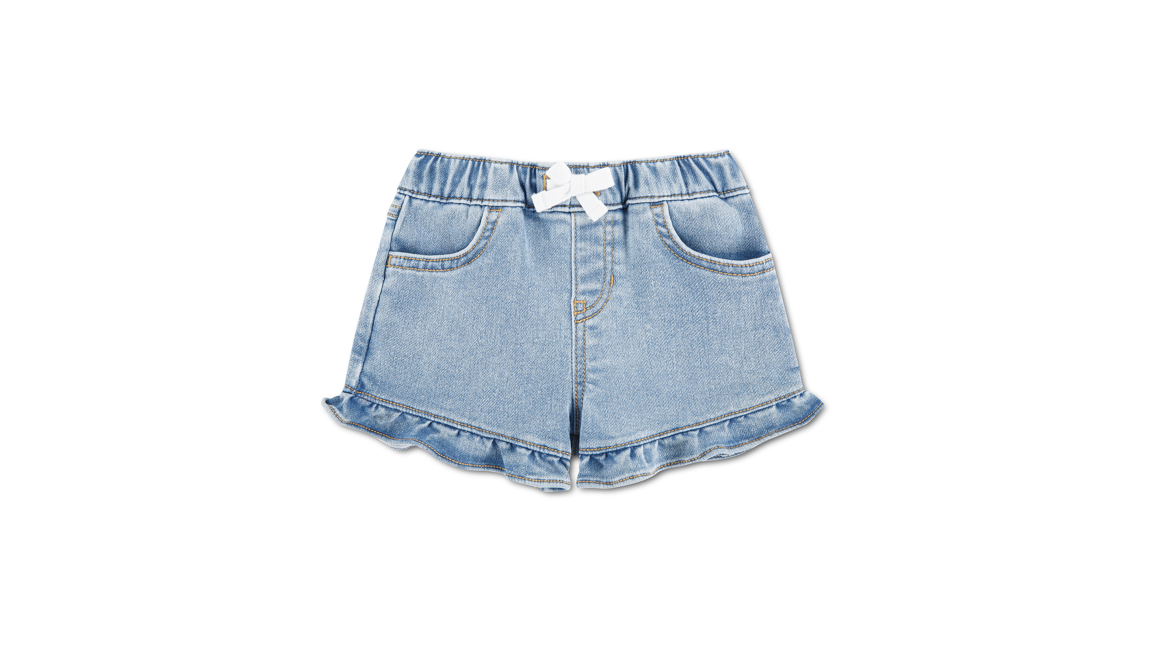 abercrombie kids Baby Girls' Pull-On Denim Ruffle Shorts