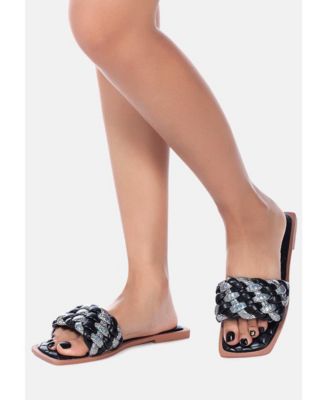 Women's Allium Metallic Woven Strap Flats