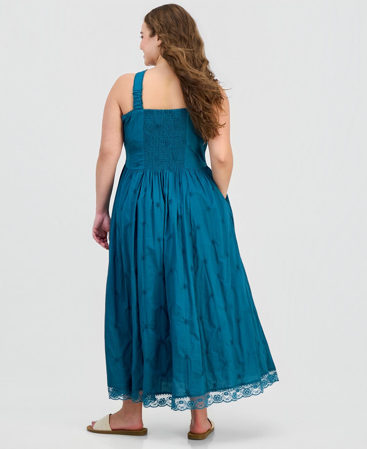 And Now This Women's Cotton Square-Neck Maxi Dress, Macy's Exclusive view 2 — MAYCSS fashion products