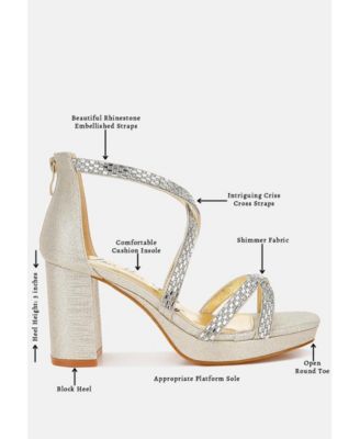 Womens Infatuated Rhinestones Embellished Strappy Sandals