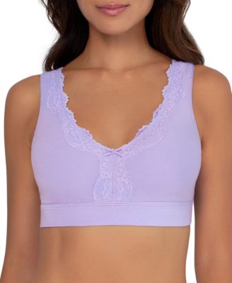 Women's Full Coverage Wireless Cotton Bralette, 2 Pack