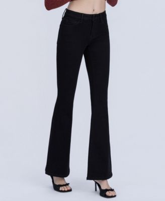 Women's Mid Rise Seamless Waistband Flare Jeans