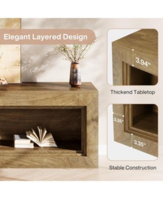 63" TV Stand for 55/60/65/75-Inch TVs, Rustic Extra Long Media TV Console