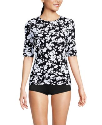 Women's SunShade UPF 50 Elbow Sleeve Rash Guard Swim Tee