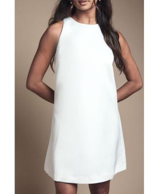 Women's Structured Satin Bridal Mini Dress