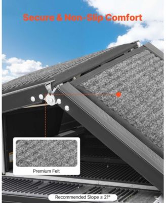 71" Folding Dog Ramp 17" Wide, Non-Slip Surface, Supports up to 250 lbs