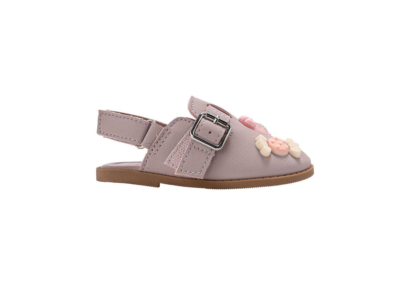 Сандалии Bebe Fashion Mule Sandals - Dressy Shoes with Playful Charm Details для девочек, цвет: Пудровый — фото 2