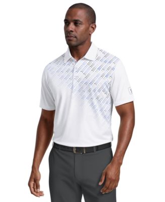 Men's Asymmetrical Print Golf Polo Shirt