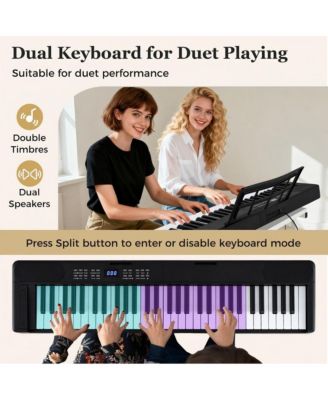 Key Foldable Piano Keyboard Full size Electronic Keyboard with MIDI and Split Function
