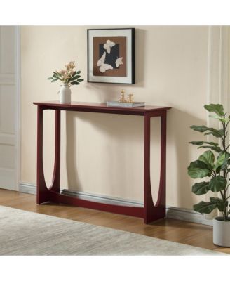 Narrow Wood Console Table, 2-Tier Sofa Table for Entryway, Hallway, Living Room or Behind Couch