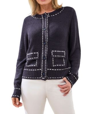 Women's Contrast Stitch Cardigan