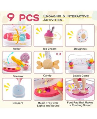 Toddler Height Adjustable Activity Center with Bounce Seat