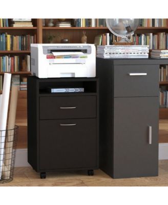 Mobile File Cabinet - Home Office Storage Cabinet Organizer with a Shelf, a Large Drawer and Door Cabinet Fits Under Desks