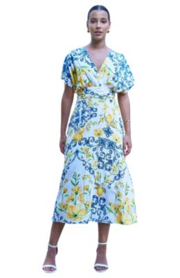 midi lemon dress womens Lemon Midi Dress