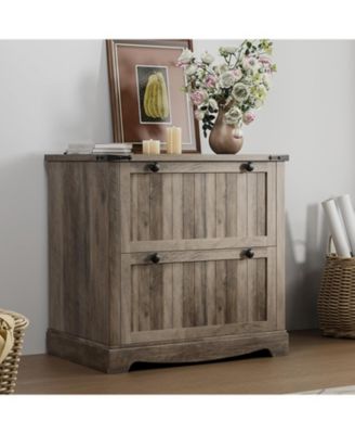 Farmhouse File Cabinets with 2 Drawers,30" File Cabinets with Hanging File Folders for A4/Letter/Legal Size Documents