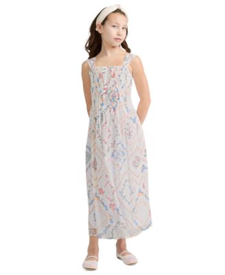 Girls' Pintuck Sleeveless Maxi Dress