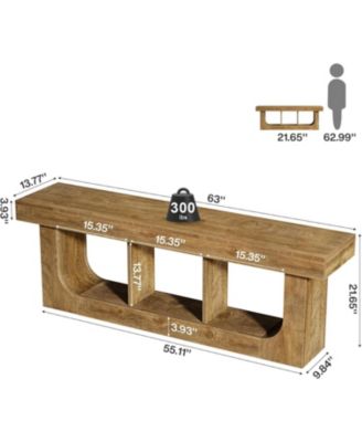 TV Stand for 70-Inch TVs, 63-Inch Entertainment Center with Storage Shelf