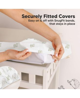 2-Pack Isla Waterproof Changing Pad Covers for Boy, Girl, 32x16 Soft Nursery Baby Changing Table Pad Cover Sheets