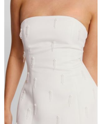Women's Bandeau Embellished Diamante Mini Dress