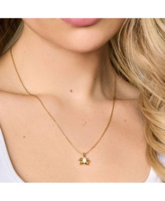 Lotus Opal Charm Necklace