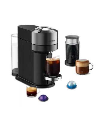 Vertuo Next Deluxe Coffee and Espresso Machine by Breville, Dark Chrome with Aeroccino Milk Frother