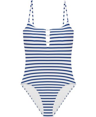 Women's Knotted Keyhole One-Piece Swimsuit