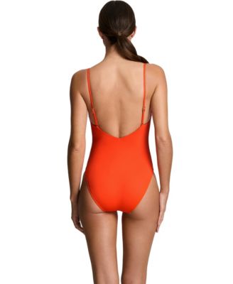Women's Knotted Keyhole One-Piece Swimsuit