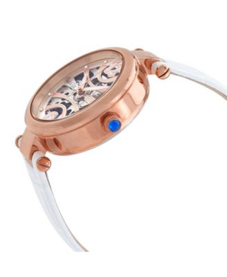 Women's 26371 Objet D Art Quartz White Skeleton Dial Watch