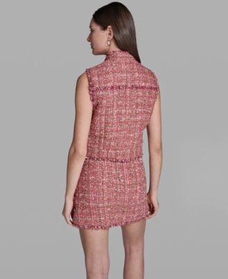 Women's Button-Up Tweed Vest