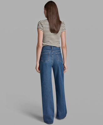 Women's Mid-Rise Wide-Leg Jeans