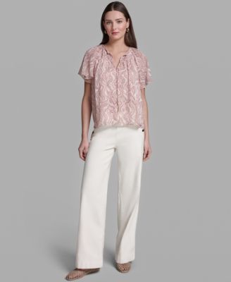 Women's Short-Sleeve V-Neck Top