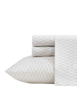 Wavy Checker Microfiber 4-Pc. Sheet Set, Queen