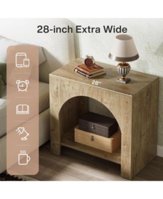 Nightstand with Storage, Large Bed Side Table for Bedroom, 1PCS