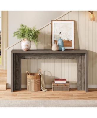 Media Console, 55-Inch Wooden Sofa Table with Storage for Entryway, Foyer, Hallway, Living Room