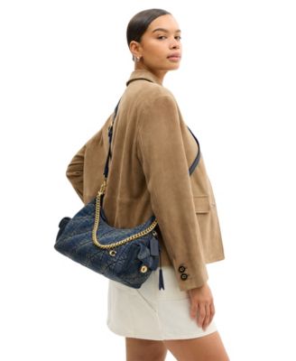 Juliet Soft Quilted Denim Medium Shoulder Bag