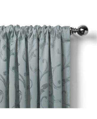 Mia Jacquard Scroll Blackout Window Curtain