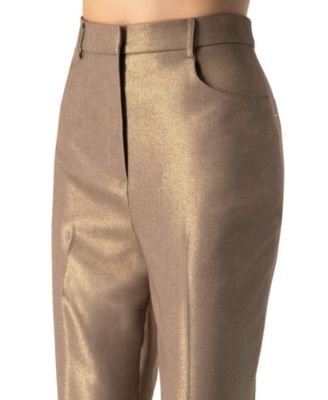 Women's Sparkling Straight-Leg Pants with Pockets