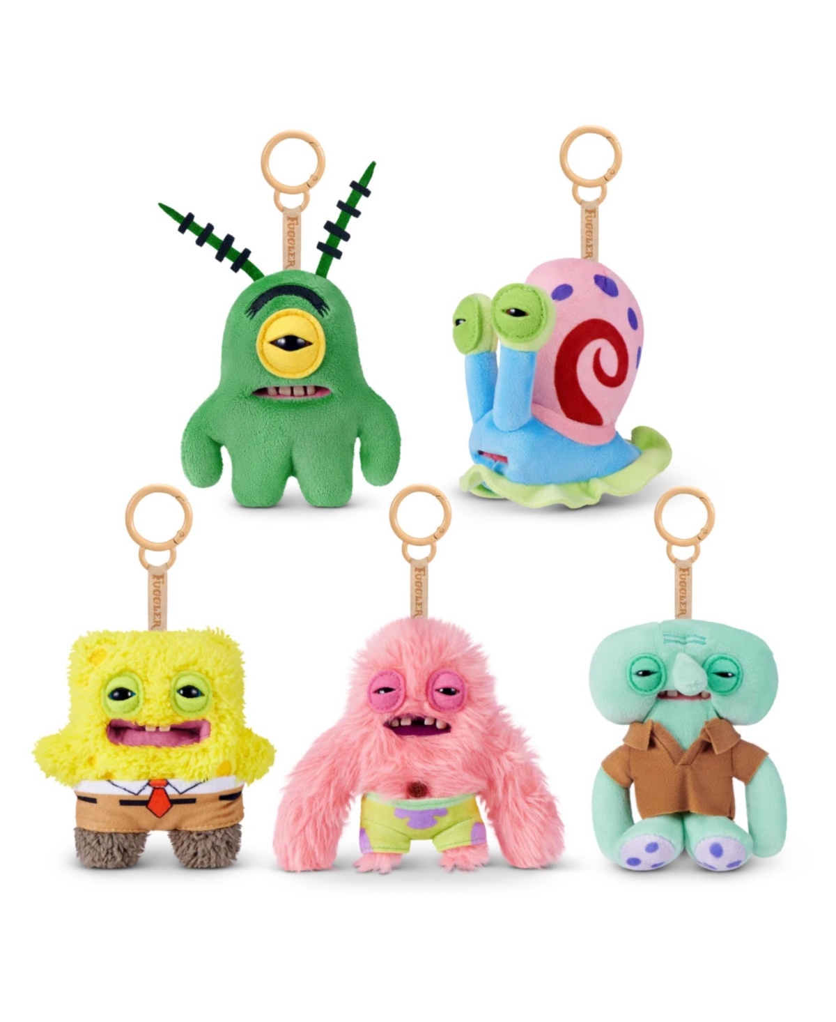 Fuggler Zuru SpongeBob Gary 5 Inch Keyring Plush Funny Ugly Monster