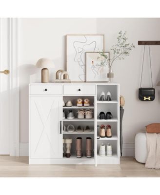  Shoe Cabinet for Entryway with Doors