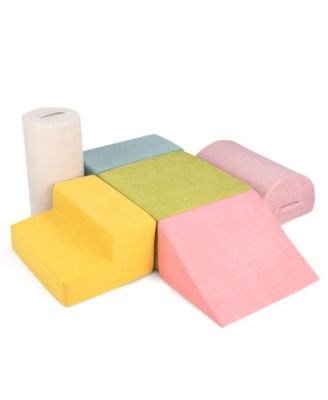 6 Pieces Baby Climbing Blocks with 30D High-Density Foam and Carrying Handles