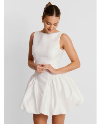 Women's Sleeveless Bubble Hem Mini Dress