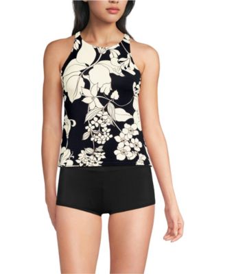 Women's DDD-Cup Tugless High Neck Strappy Back Tankini Top