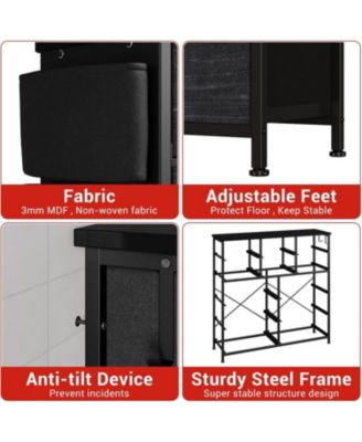 12 Drawer Dresser with Fabric Bins,Fabric Storage Tower,Closet Organizers and Storage for Bedroom,Hallway&Entryway.