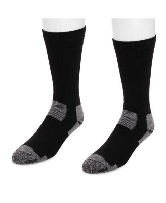Men's Work Wear Steel Toe Crew Socks, 2 Pair Pack