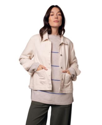 Women's Long Sleeve Patch Pocket Denim Jacket
