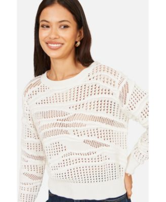 Women's Wave Pointelle Knitted Jumper
